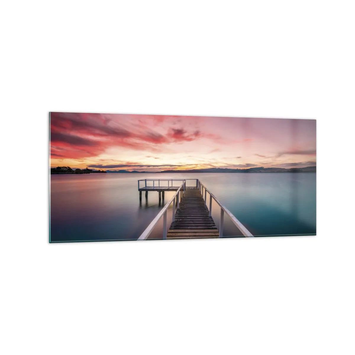 Billede på glas - Aftenens blide flamme - 120x50 cm