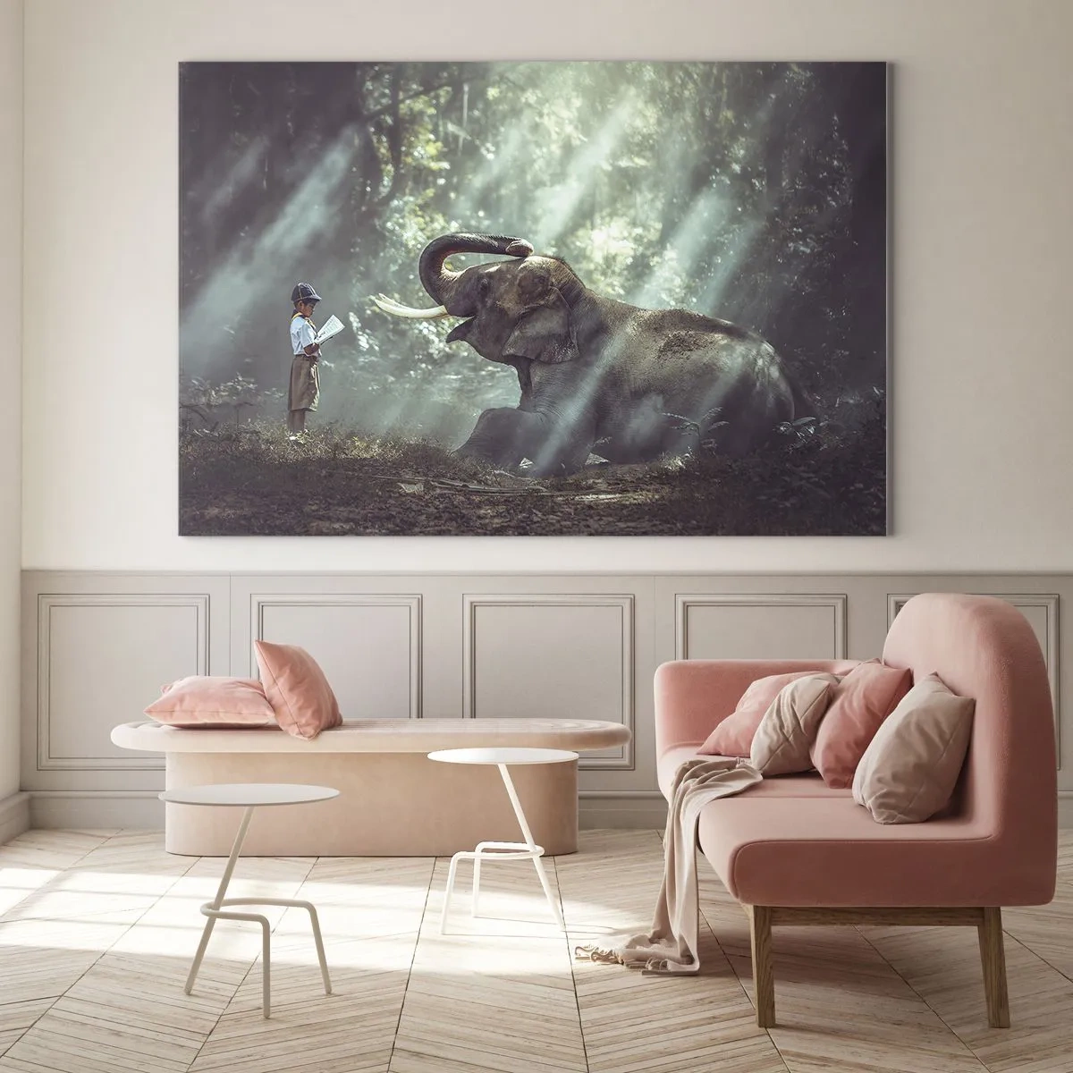 Billede på glas - Og hør her... - 120x80 cm