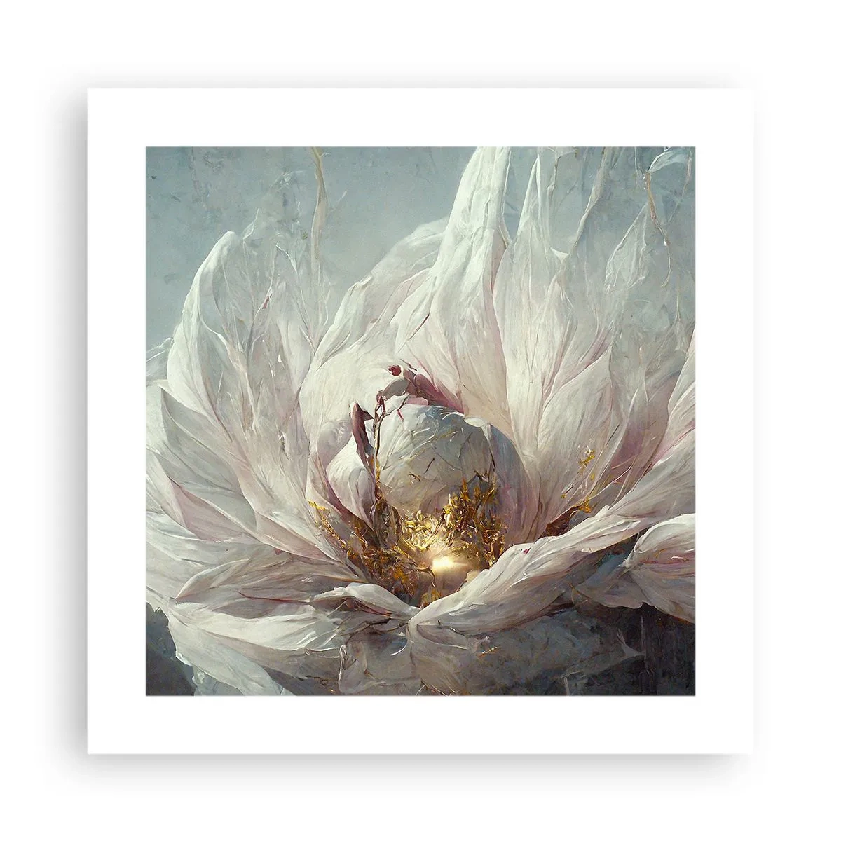 Plakat - Blomstrer en gang om hundrede år - 40x40 cm