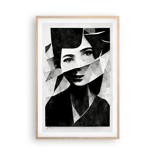 Plakat i ramme af lyst egetræ - I sandhed hvad du er... - 61x91 cm