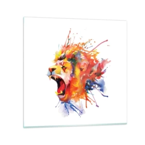 Billede på glas - Eksplodere med vrede  - 40x40 cm