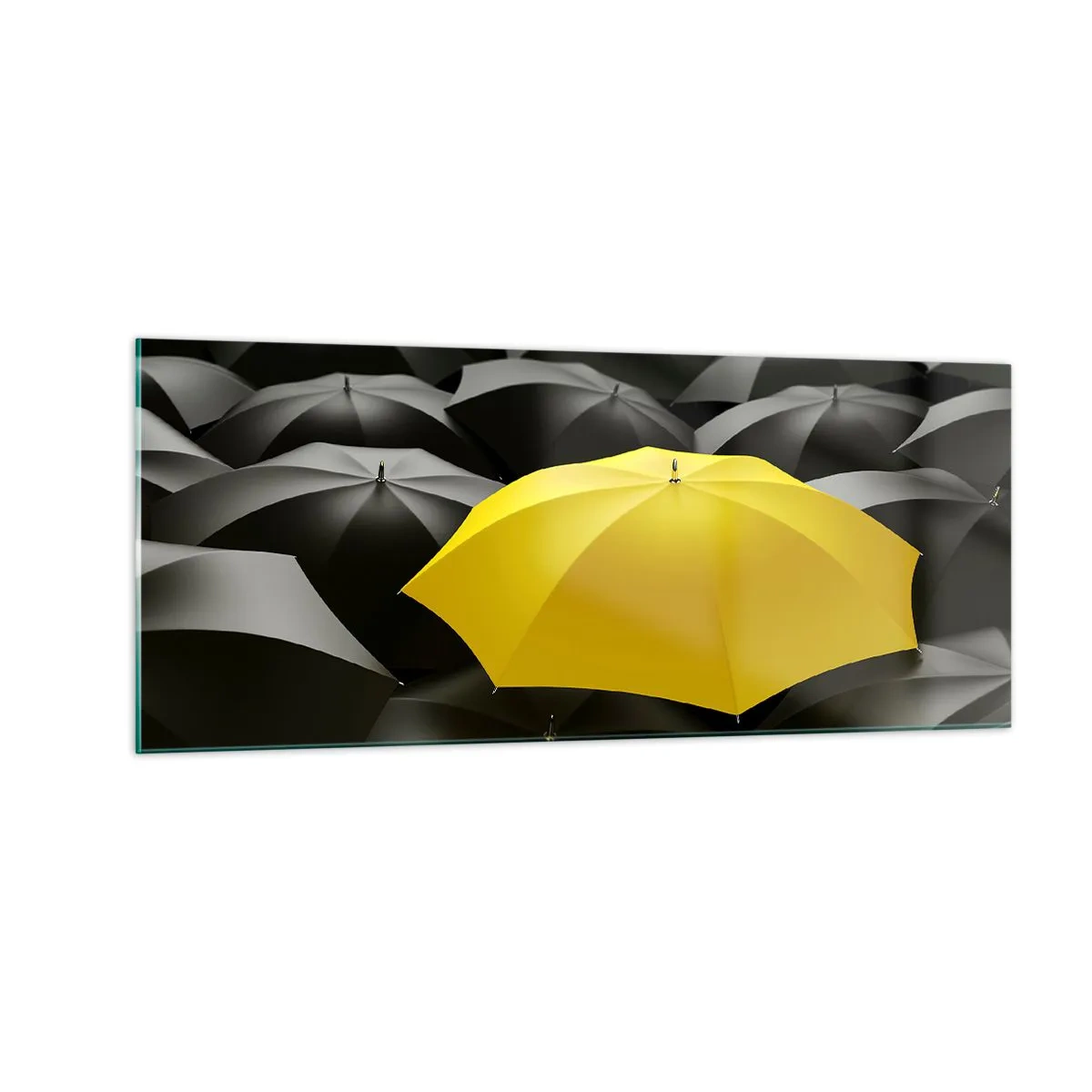 Billede på glas - Farvel til tristhed - 100x40 cm