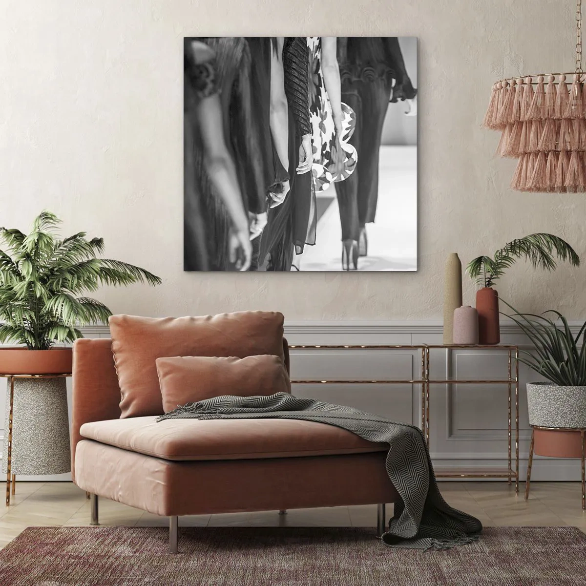 Lærredstryk - Billede på lærred - En stilfuld parade - 30x30 cm