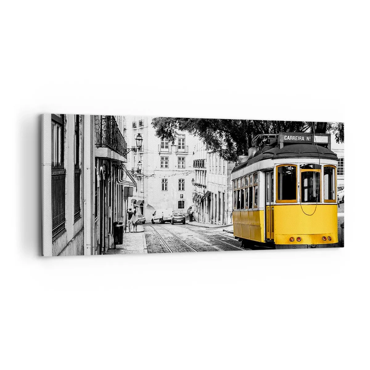 Lærredstryk - Billede på lærred - Og en fado i baggrunden - 100x40 cm