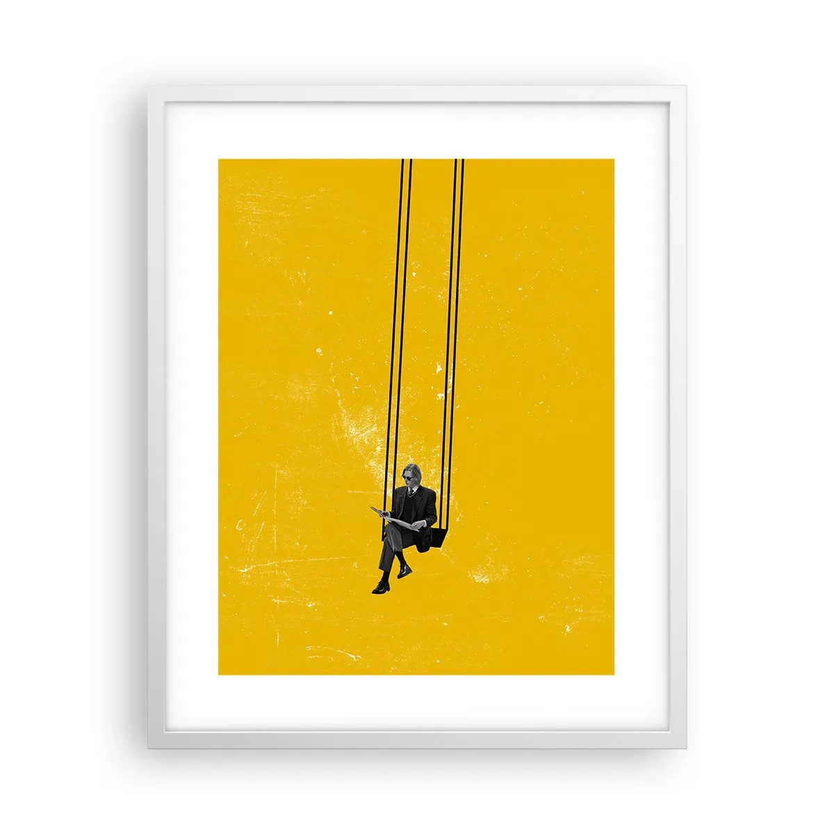 Plakat i hvid ramme - En dag som alle andre - 40x50 cm