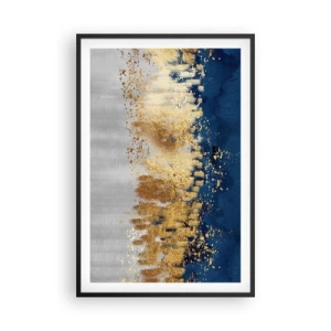 Plakat i sort ramme - Moderne komposition med gnist - 61x91 cm