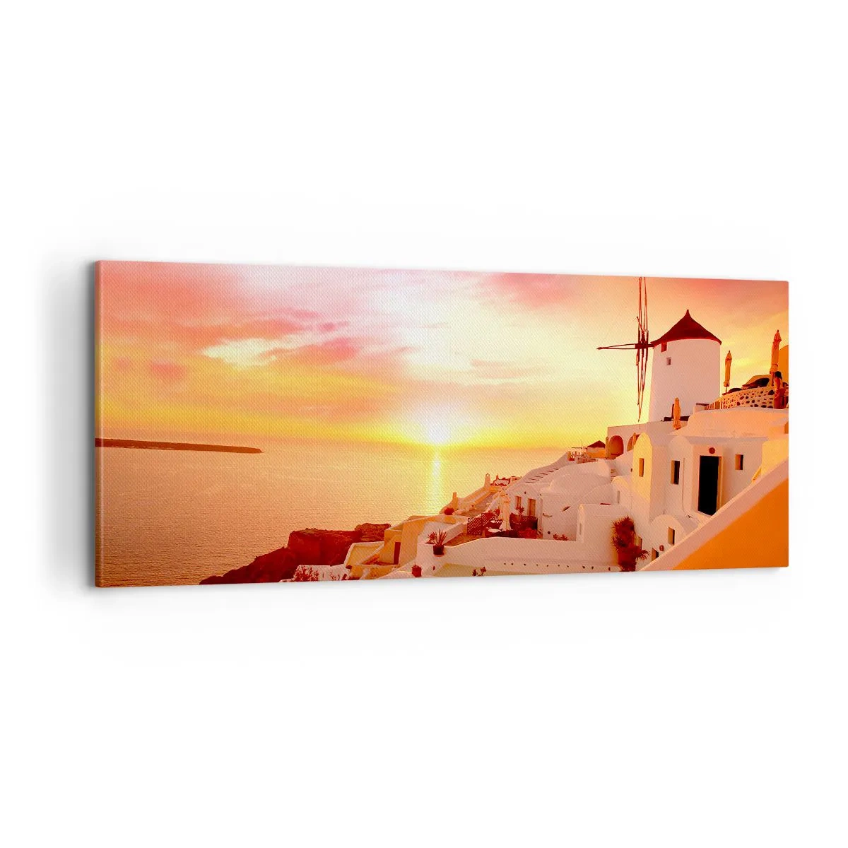 Lærredstryk - Billede på lærred - Opløses i hvidt og guld - 100x40 cm