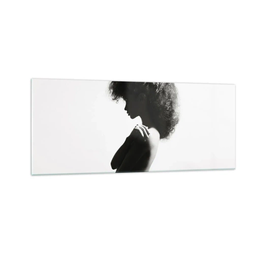 Billede på glas - Som en blomst på en slank stilk - 100x40 cm