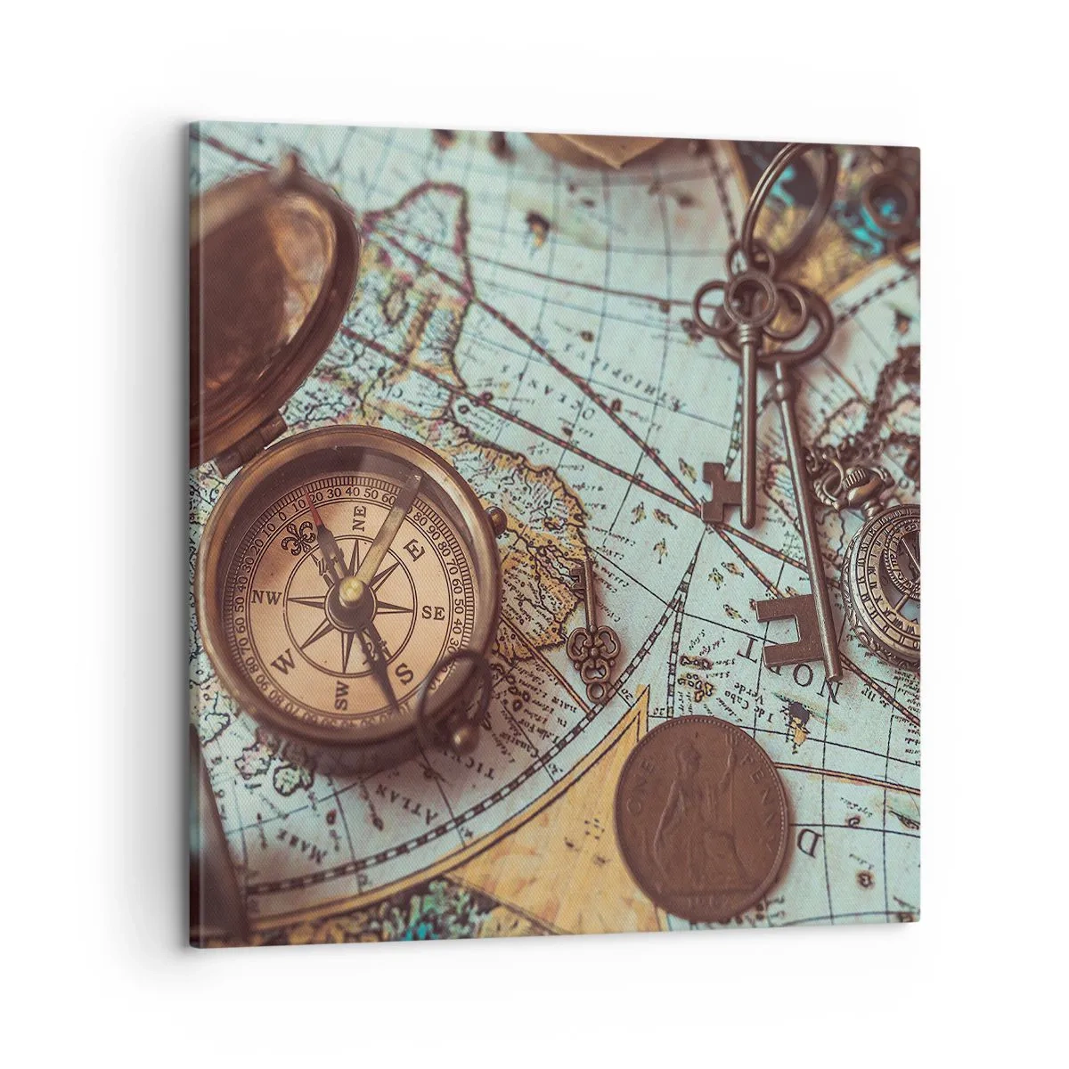 Lærredstryk - Billede på lærred - For eventyreren - 60x60 cm