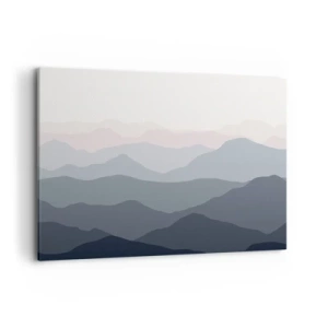 Lærredstryk - Billede på lærred - Bølger af bjerge - 100x70 cm
