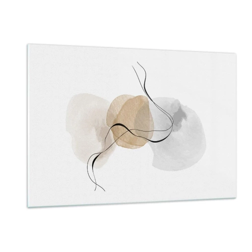 Billede på glas - Perler i luften - 120x80 cm