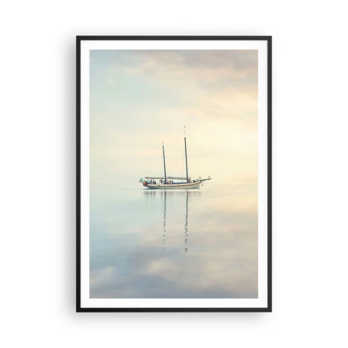 Plakat i sort ramme - I et hav af stilhed - 70x100 cm