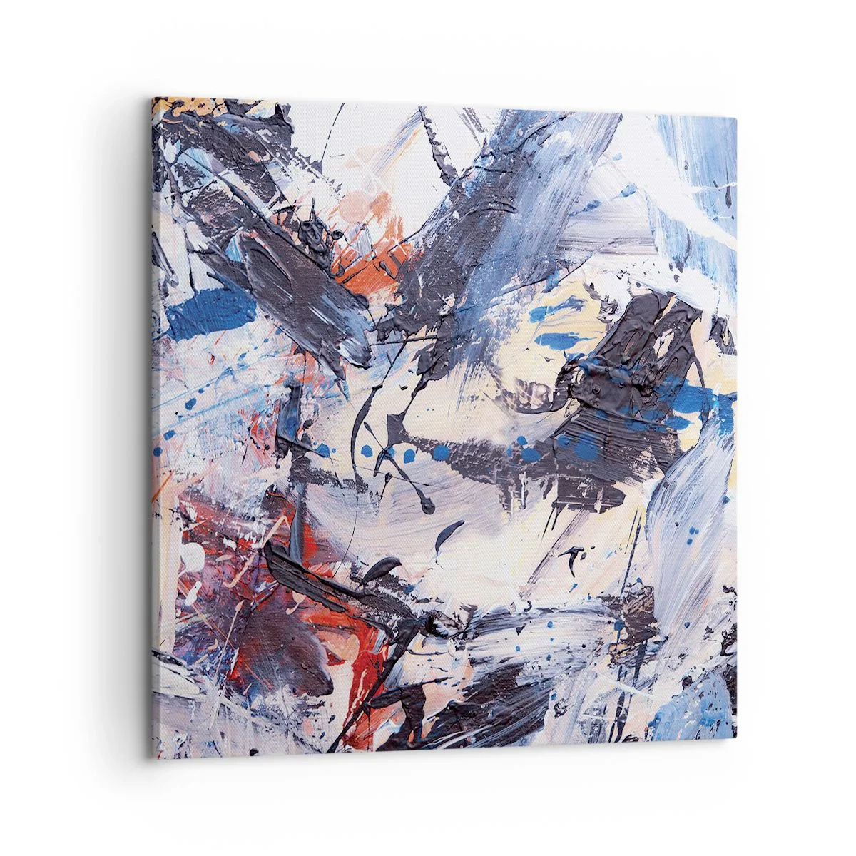 Lærredstryk - Billede på lærred - Abstraktionens vanvittige dans - 60x60 cm