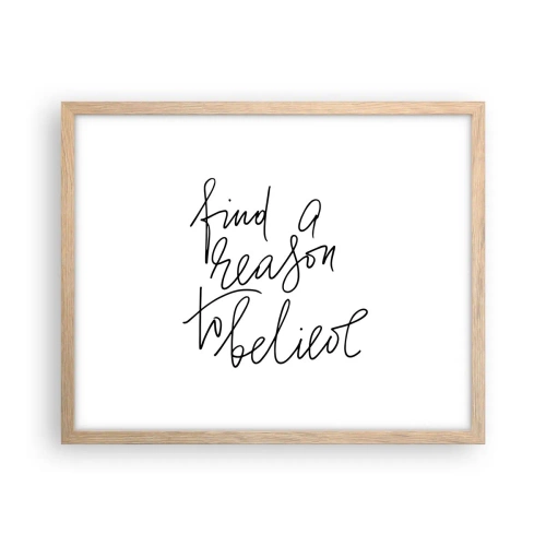 Plakat i ramme af lyst egetræ - Det er muligt - 50x40 cm