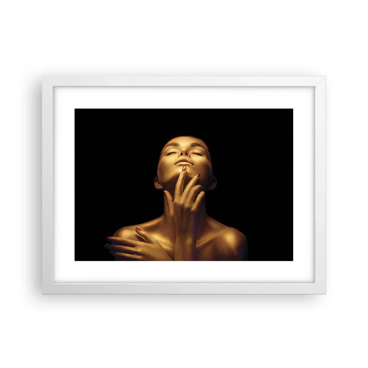 Plakat i hvid ramme - Som gylden silke - 40x30 cm
