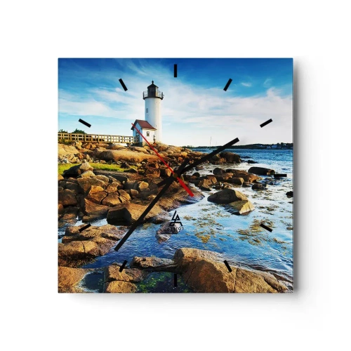 Vægur, Uret - Vend tilbage med glæde, jeg ser frem til - 30x30 cm