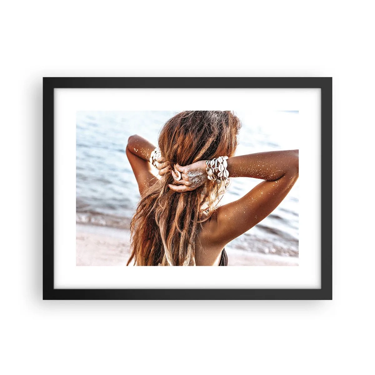 Plakat i sort ramme - Søster af vand og solskin - 40x30 cm