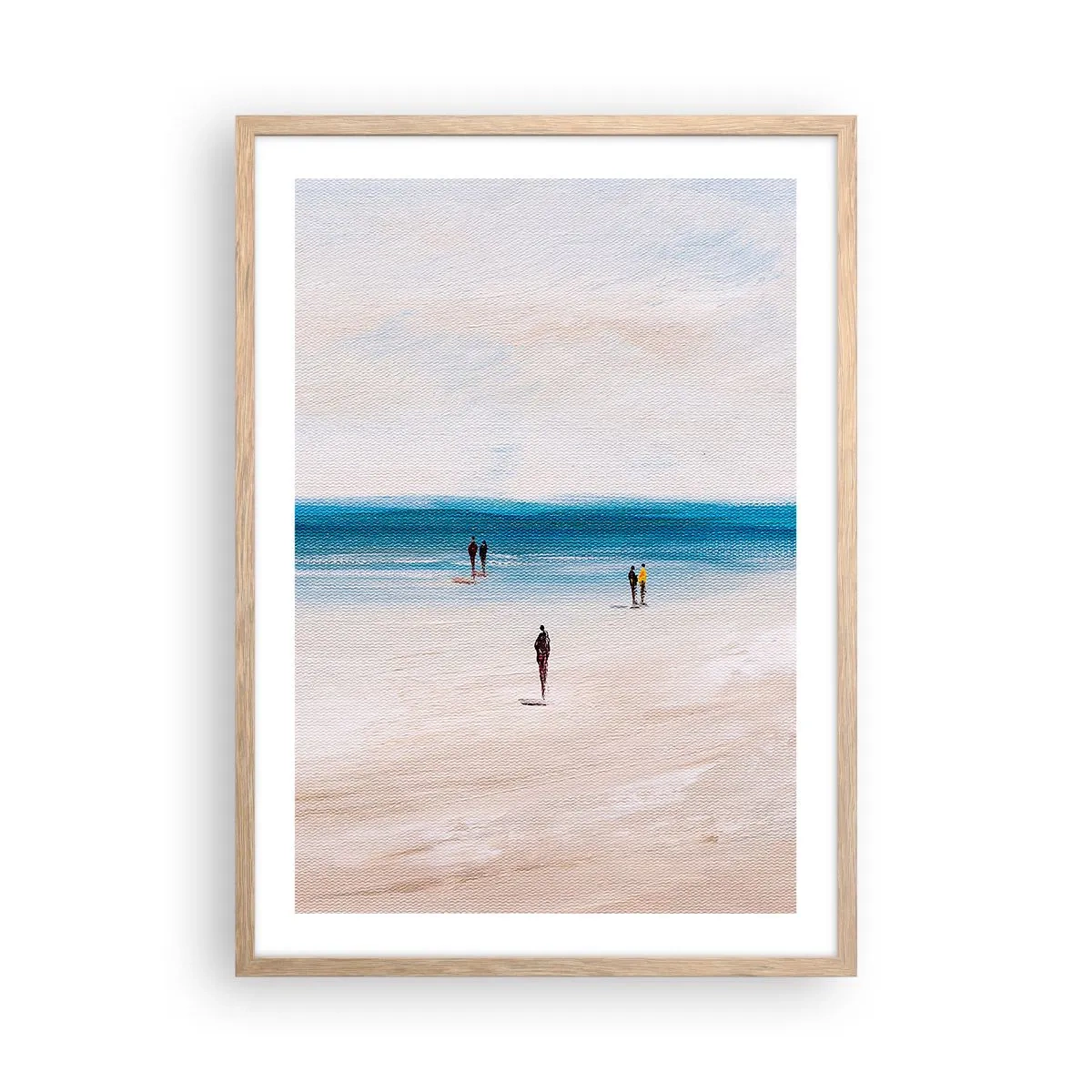 Plakat i ramme af lyst egetræ - Et naturligt behov - 50x70 cm