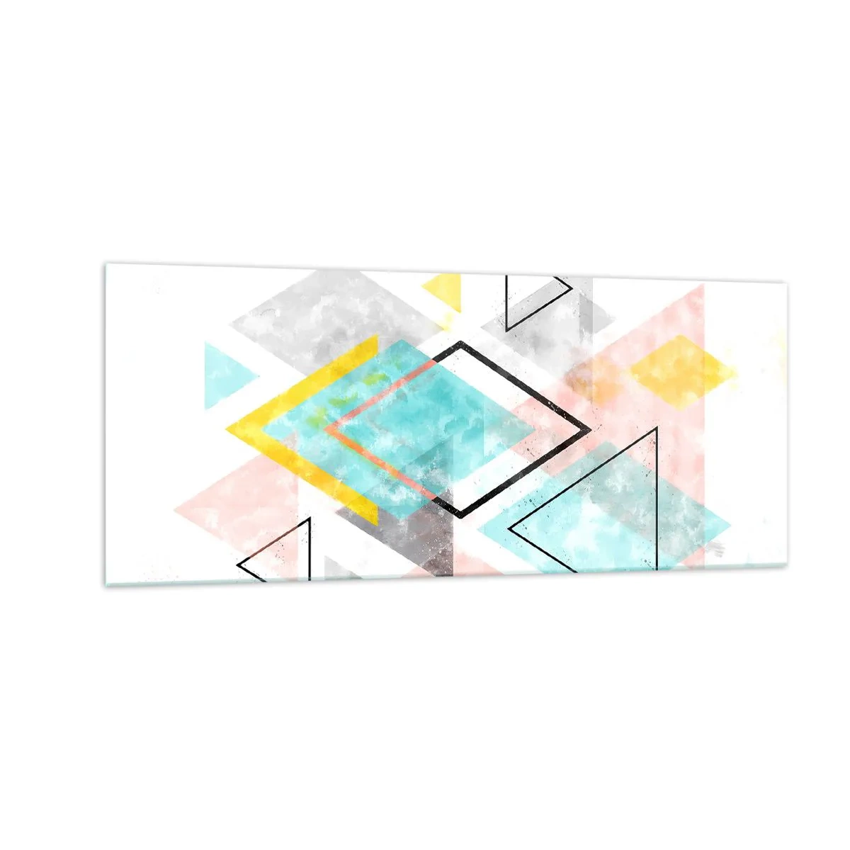 Billede på glas - Geometrisk leg - 100x40 cm
