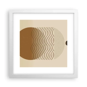 Plakat i hvid ramme - Om geometriske figurers oprindelse - 30x30 cm