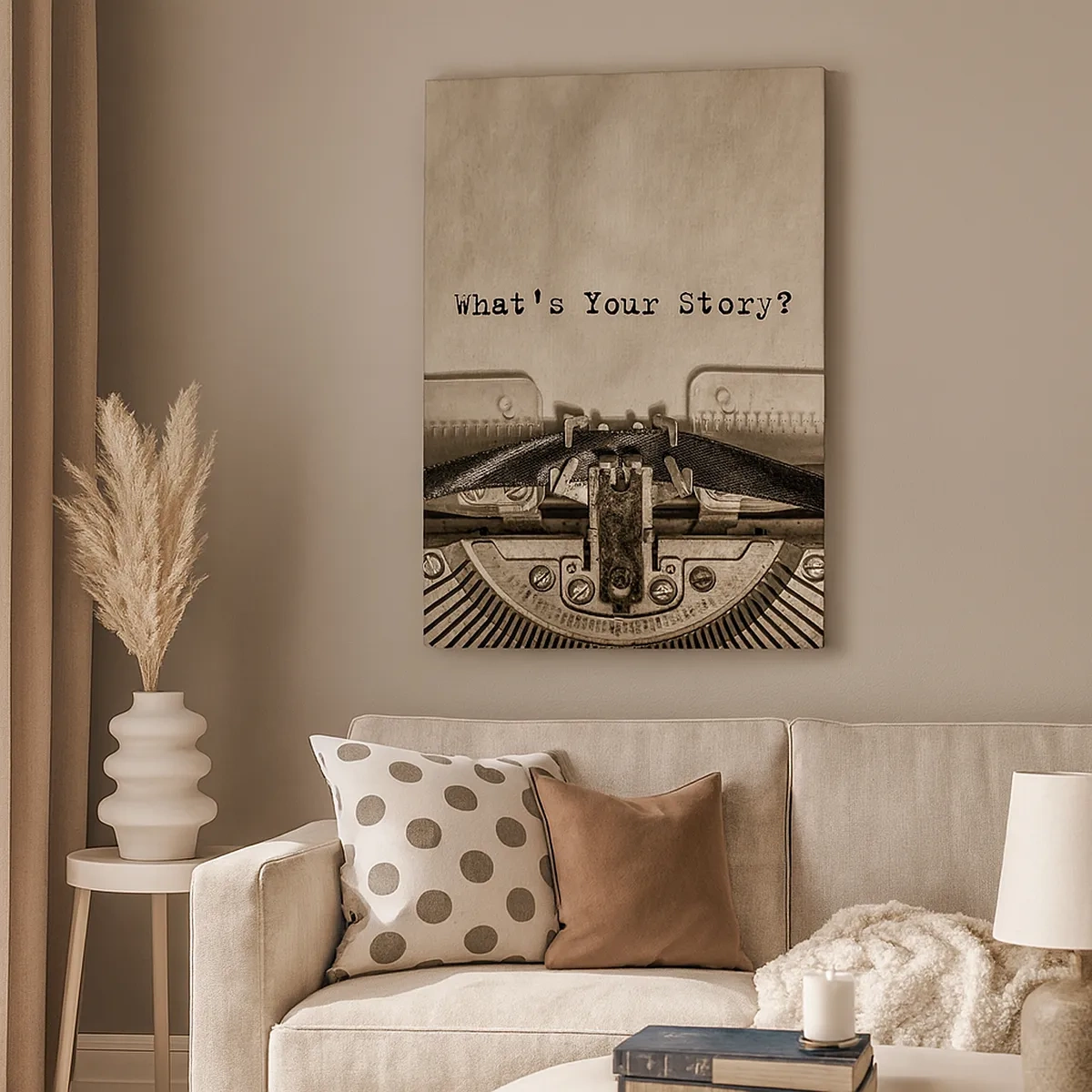 Lærredstryk - Billede på lærred - Fortæl mig - 50x70 cm