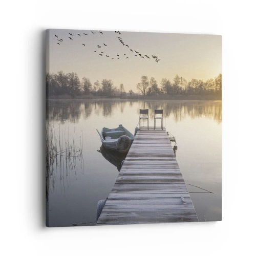 Lærredstryk - Billede på lærred - Jeg kommer tilbage om et stykke tid - 40x40 cm