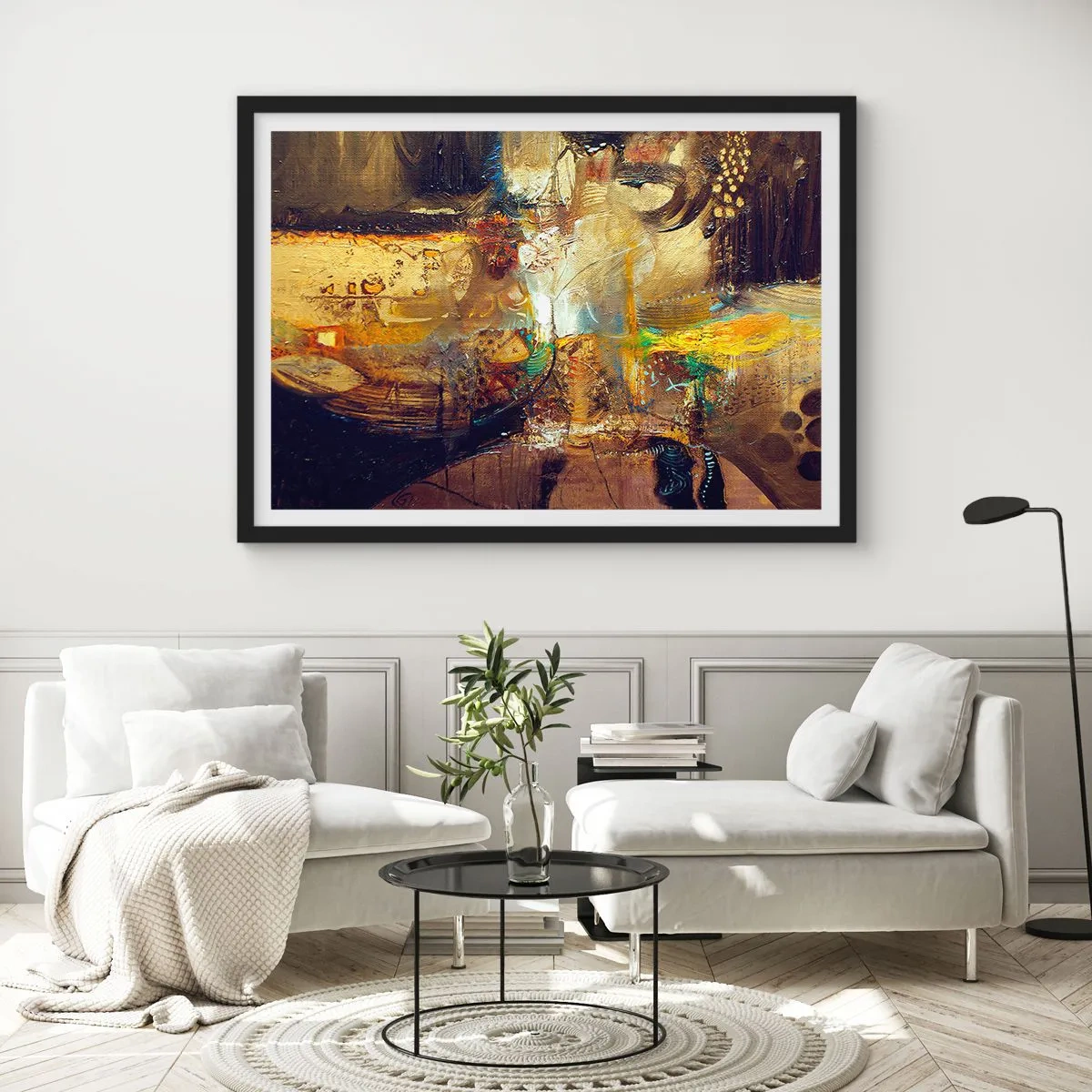 Plakat i sort ramme - Kold, varm, meget varm - 91x61 cm