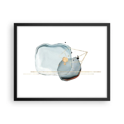 Plakat i sort ramme - En undersøgelse af dråber - 50x40 cm