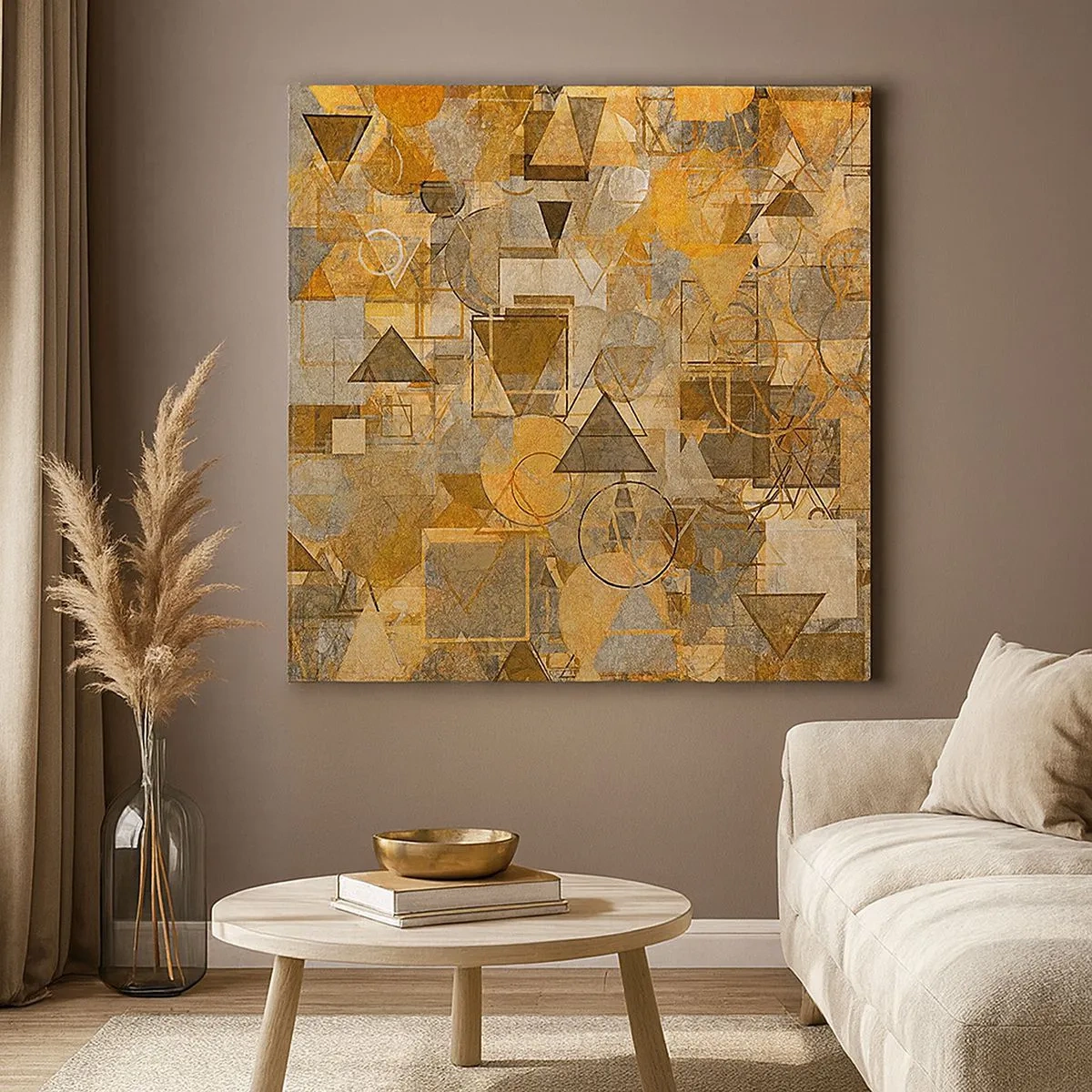 Lærredstryk - Billede på lærred - Verden i form - 30x30 cm