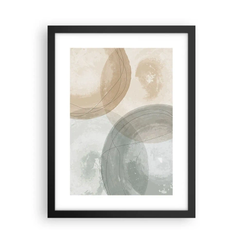 Plakat i sort ramme - Gennemtrængning af verdener - 30x40 cm
