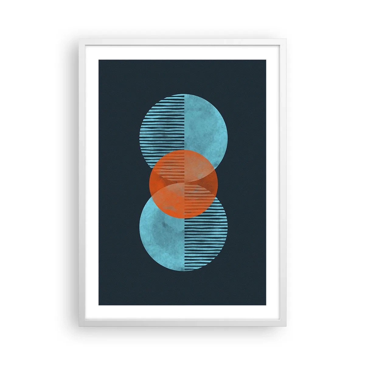 Plakat i hvid ramme - Symmetrisk sammensætning - 50x70 cm