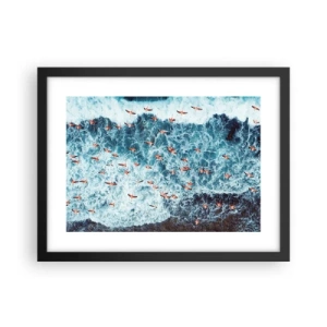 Plakat i sort ramme - Parade ved havet - 40x30 cm