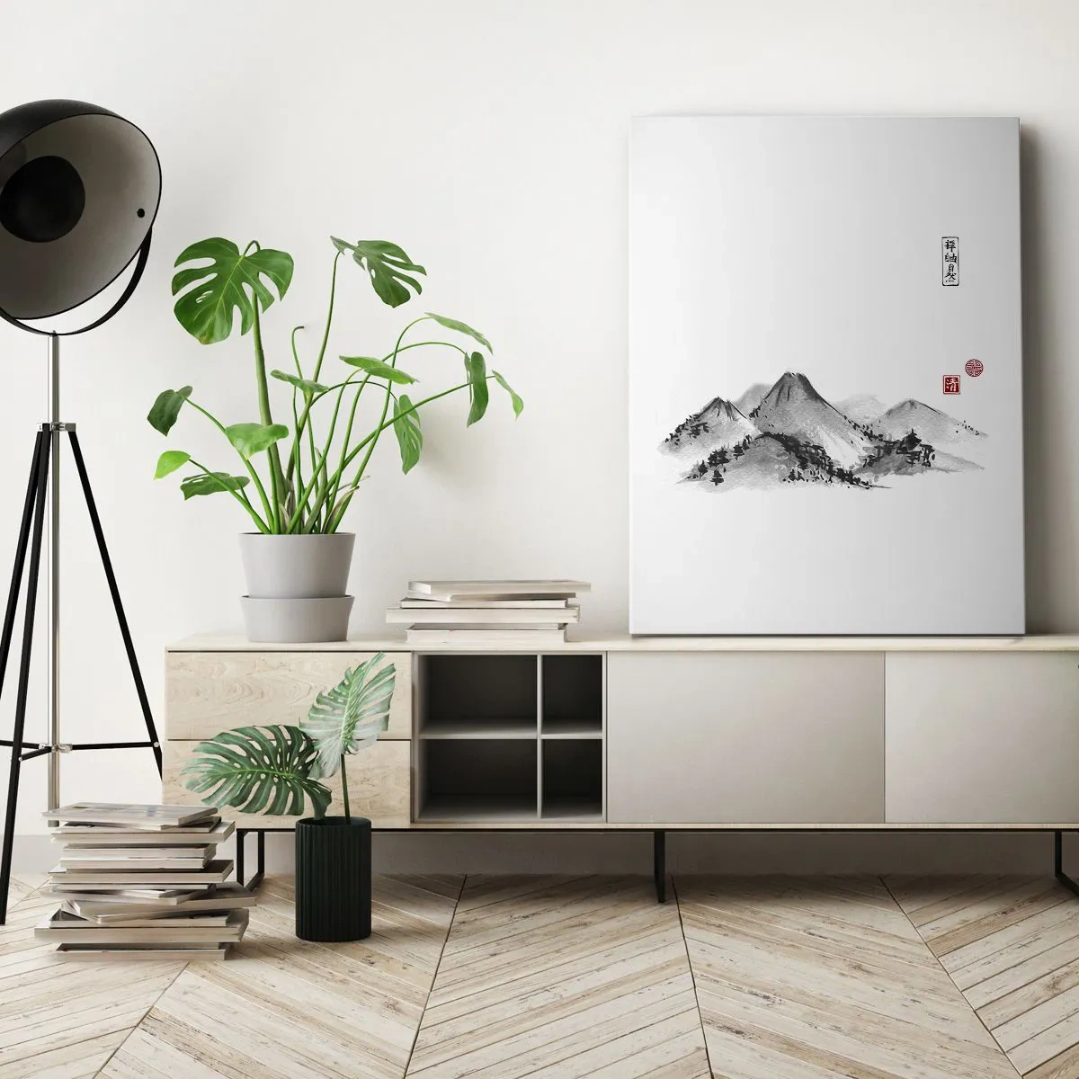 Lærredstryk - Billede på lærred - Langt væk - 55x100 cm