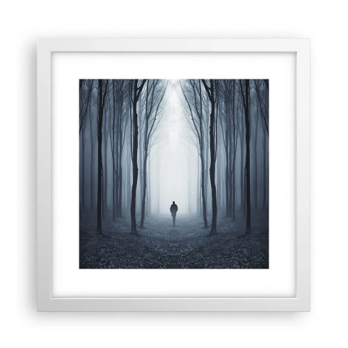 Plakat i hvid ramme - Og alt sammen ganske enkelt - 30x30 cm