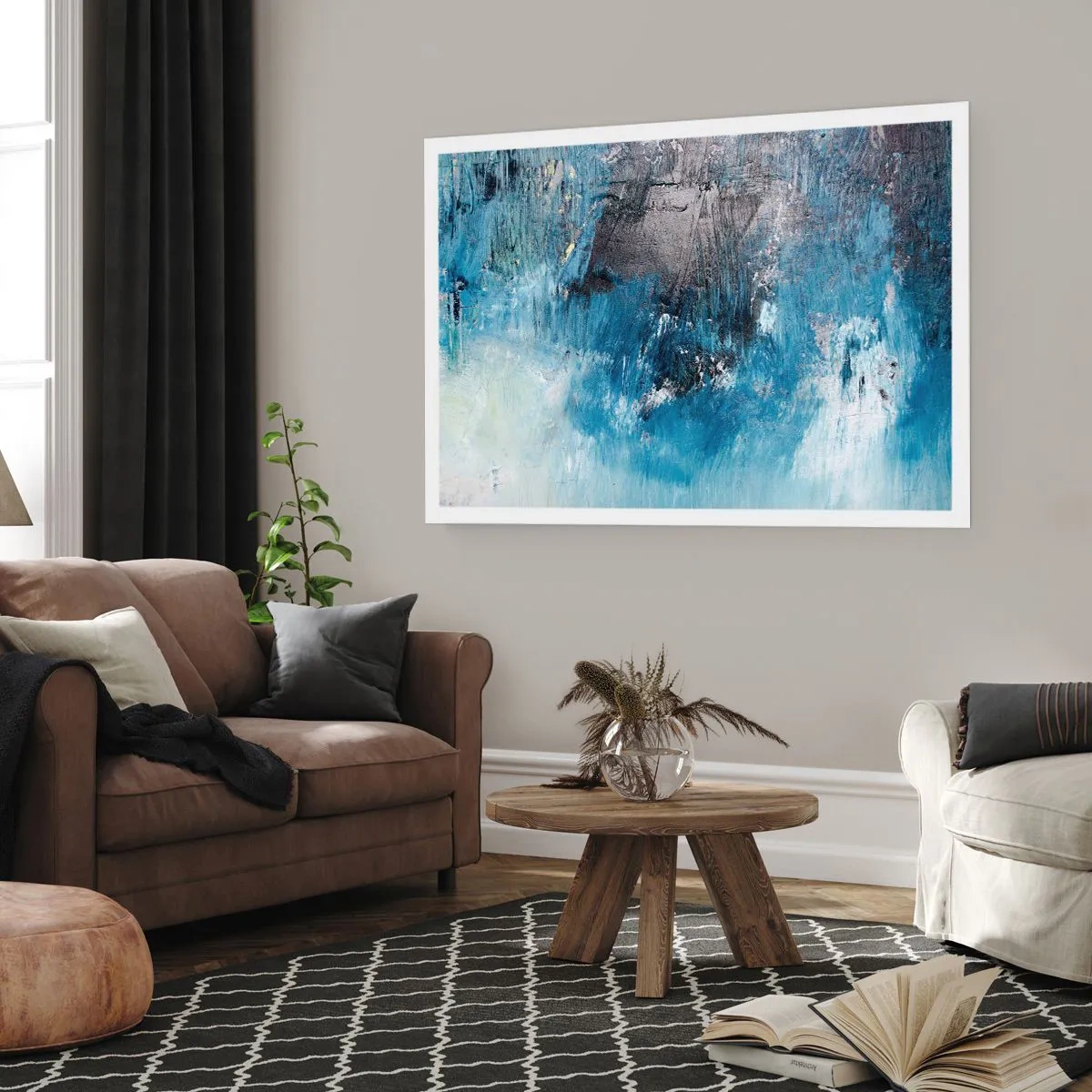 Plakat - Blå rapsodi - 100x70 cm