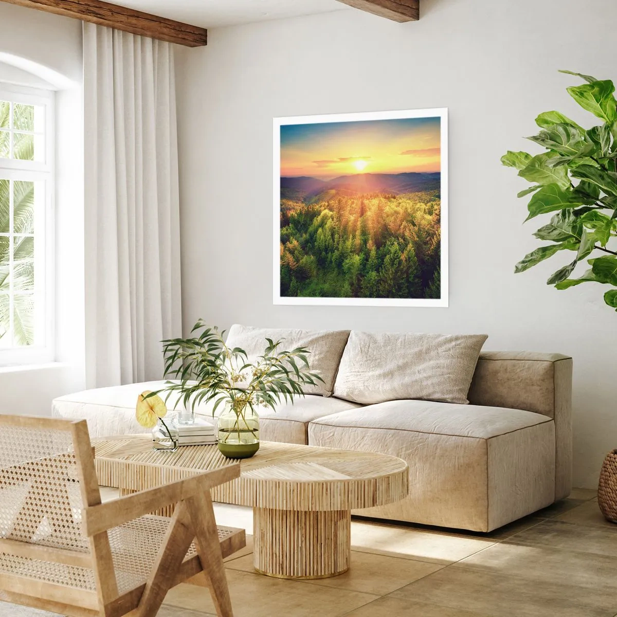Plakat - Toppe og bjergtoppe - 50x50 cm