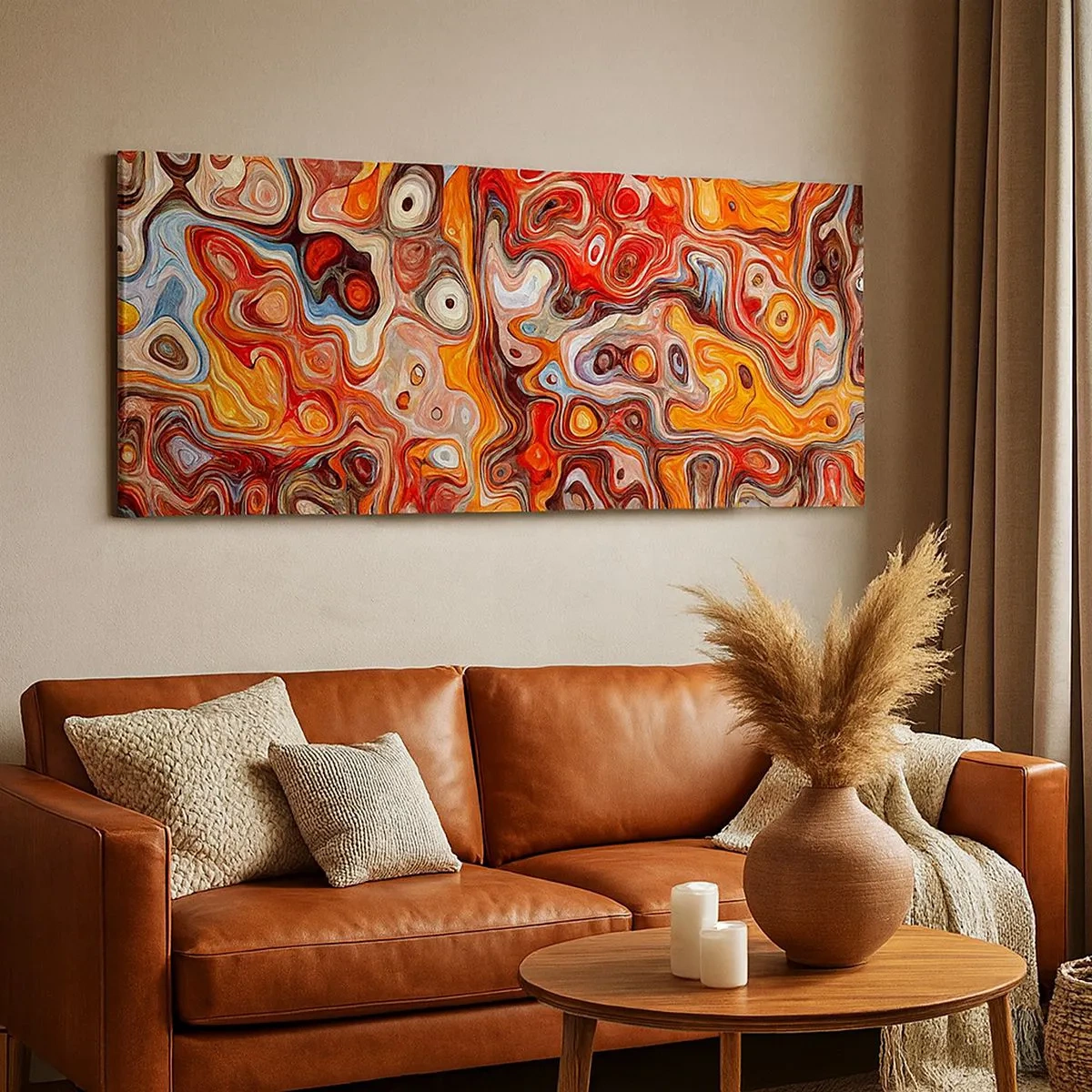 Lærredstryk - Billede på lærred - Hvis nødderne var smeltet i honningen - 100x40 cm