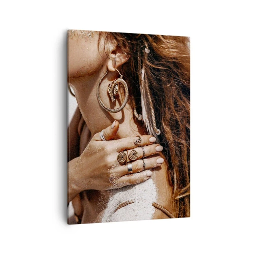 Lærredstryk - Billede på lærred - Dronning af den vilde strand - 50x70 cm