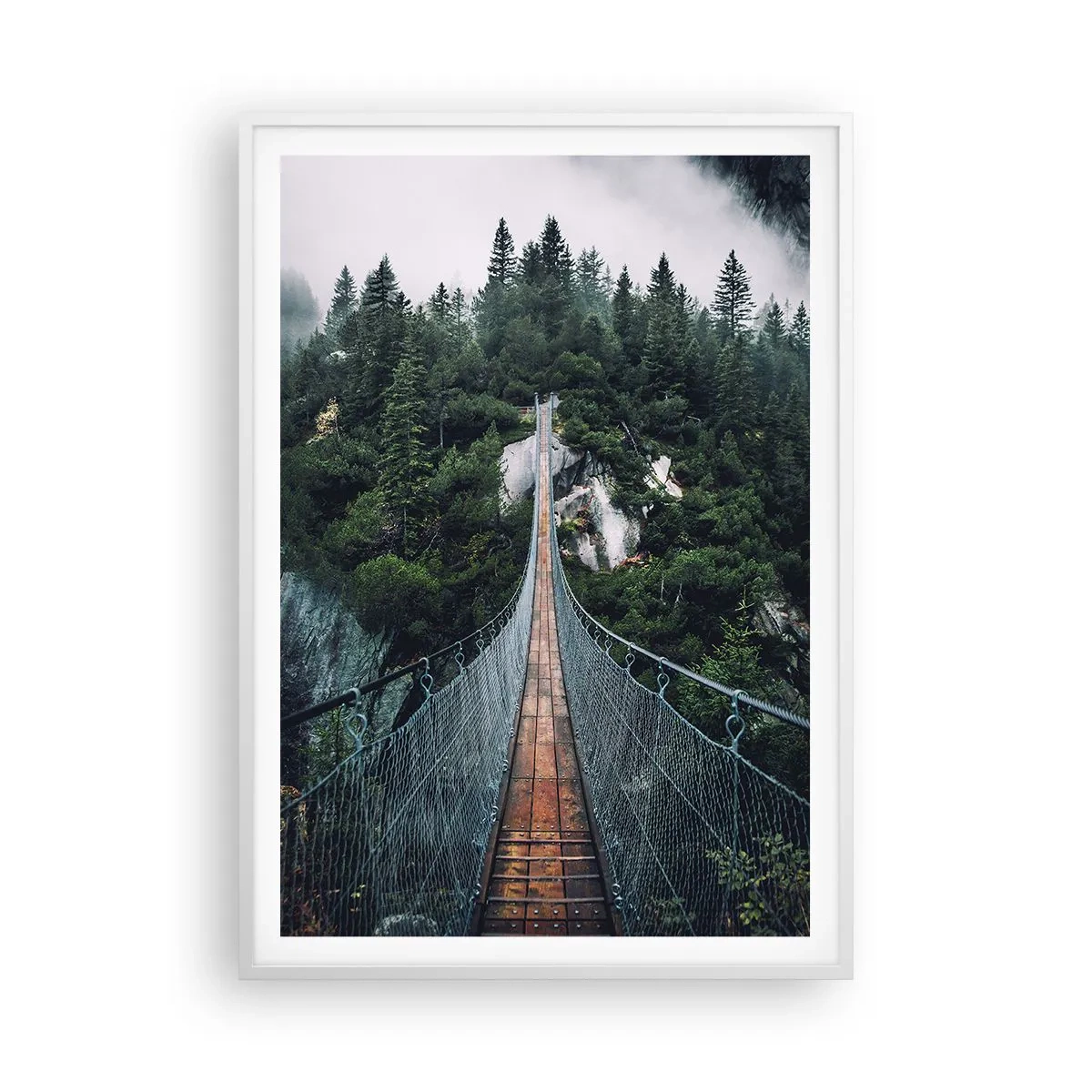 Plakat i hvid ramme - Kun for ørne - 70x100 cm