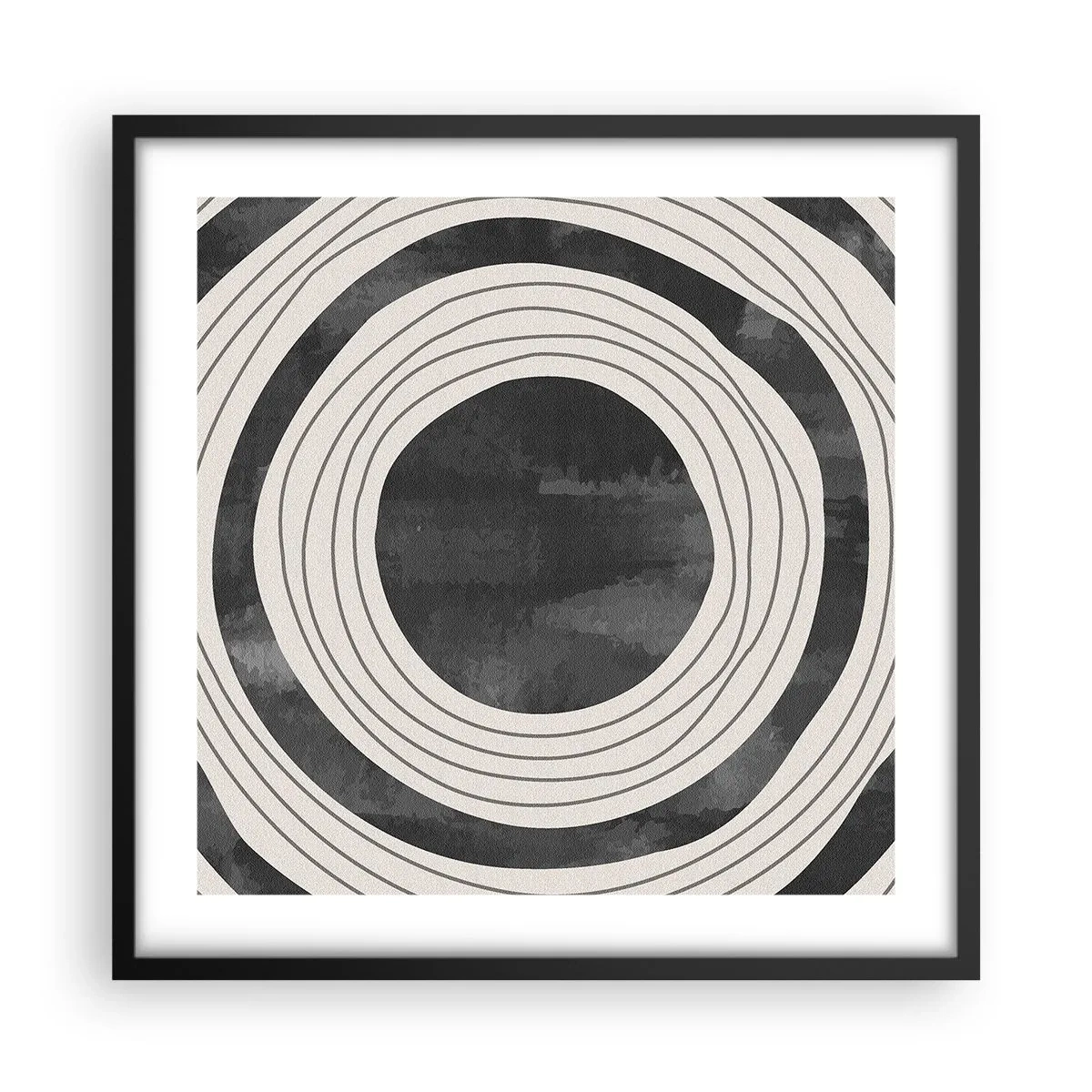 Plakat i sort ramme - Lige til det punkt - 50x50 cm