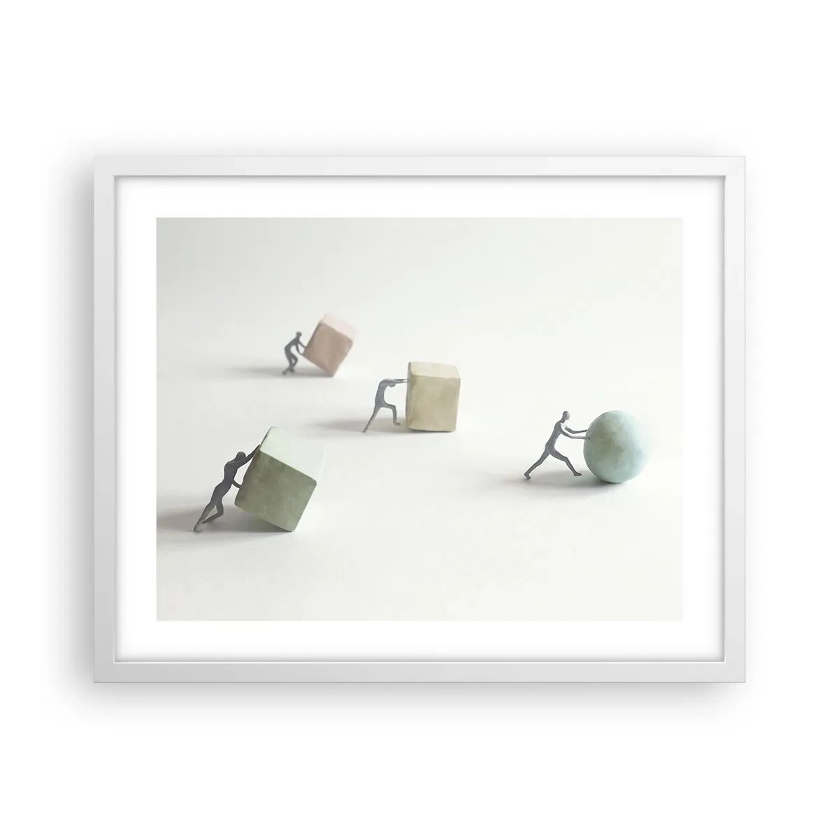 Plakat i hvid ramme - Selve livet - 50x40 cm