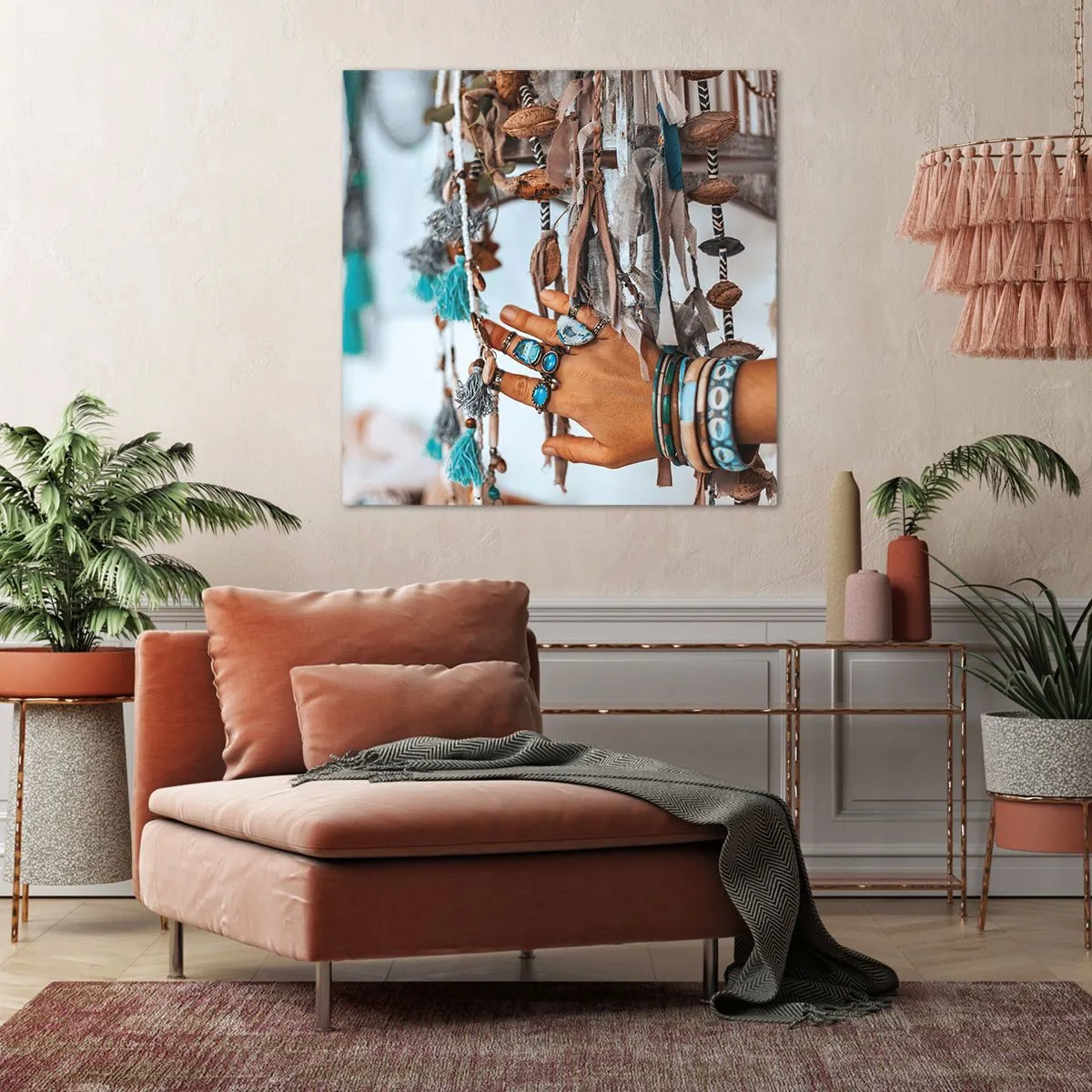 Lærredstryk - Billede på lærred - Lokale skatte - 70x70 cm