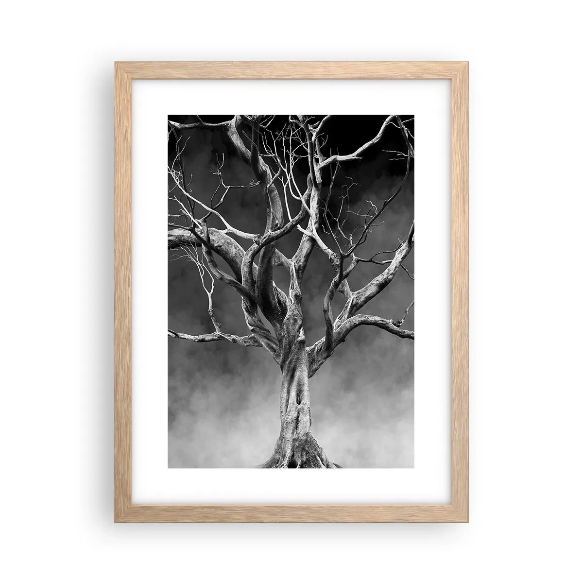 Plakat i ramme af lyst egetræ - Primær og hellig - 30x40 cm