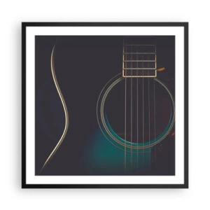 Plakat i sort ramme - Et øjeblik før det lyder - 60x60 cm