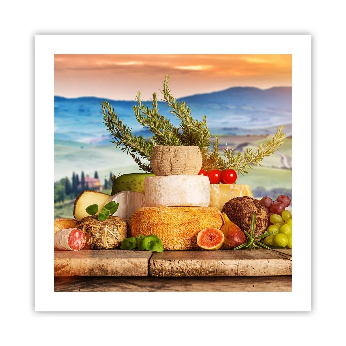 Plakat - Italiensk livsglæde - 50x50 cm