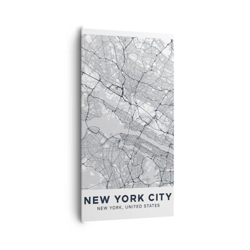 Lærredstryk - Billede på lærred - Anatomi af en storby - 65x120 cm