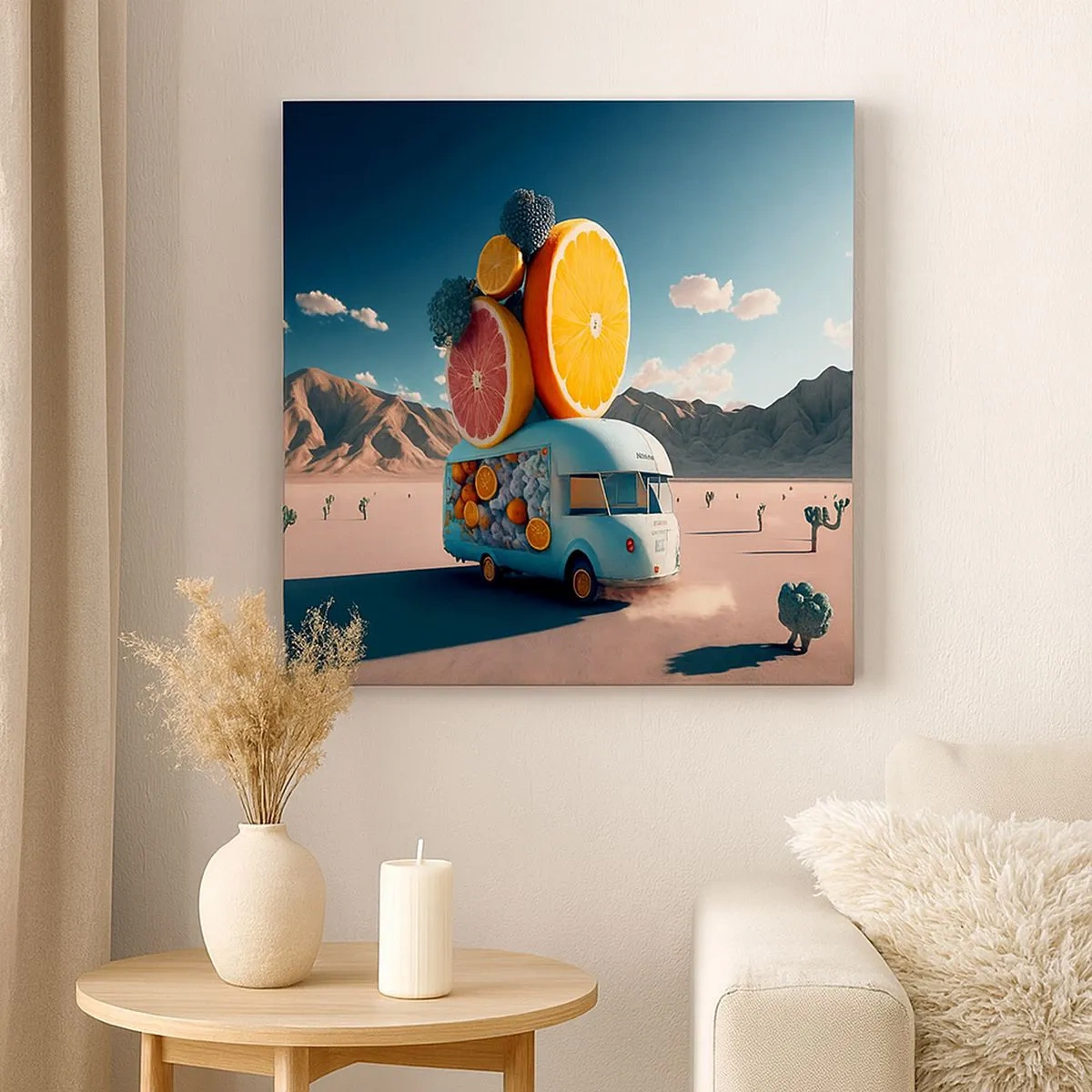 Lærredstryk - Billede på lærred - En smag af ferie - 30x30 cm