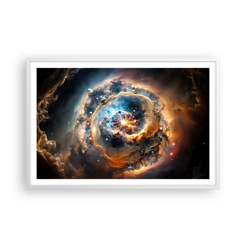 Plakat i hvid ramme - Begyndelse - 91x61 cm