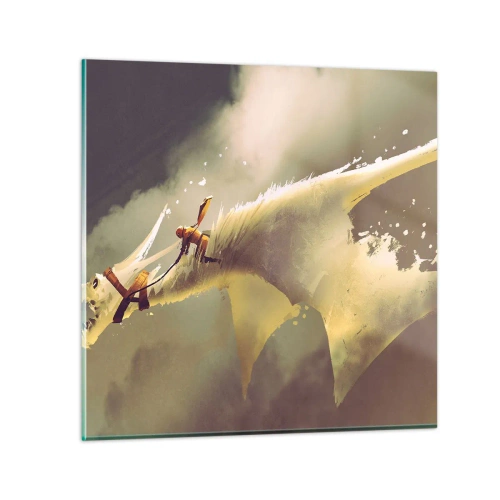 Billede på glas - Verden til undsætning - 40x40 cm