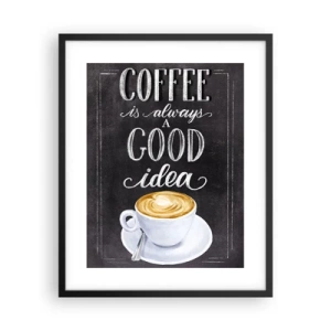 Plakat i sort ramme - Ja, selvfølgelig! - 40x50 cm